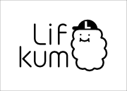 Lifo×kumoriのロゴ。キャラクターはりふぉくもっち。（2010年）